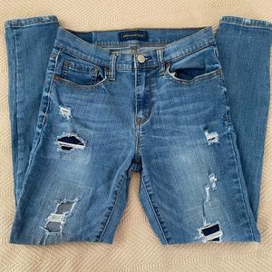 Aeropostale Ripped/Patched Skinny Jeans